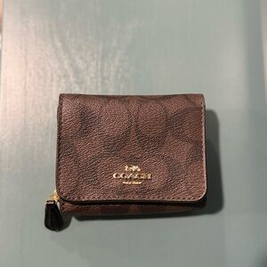 Coach Brown Trifold Wallet